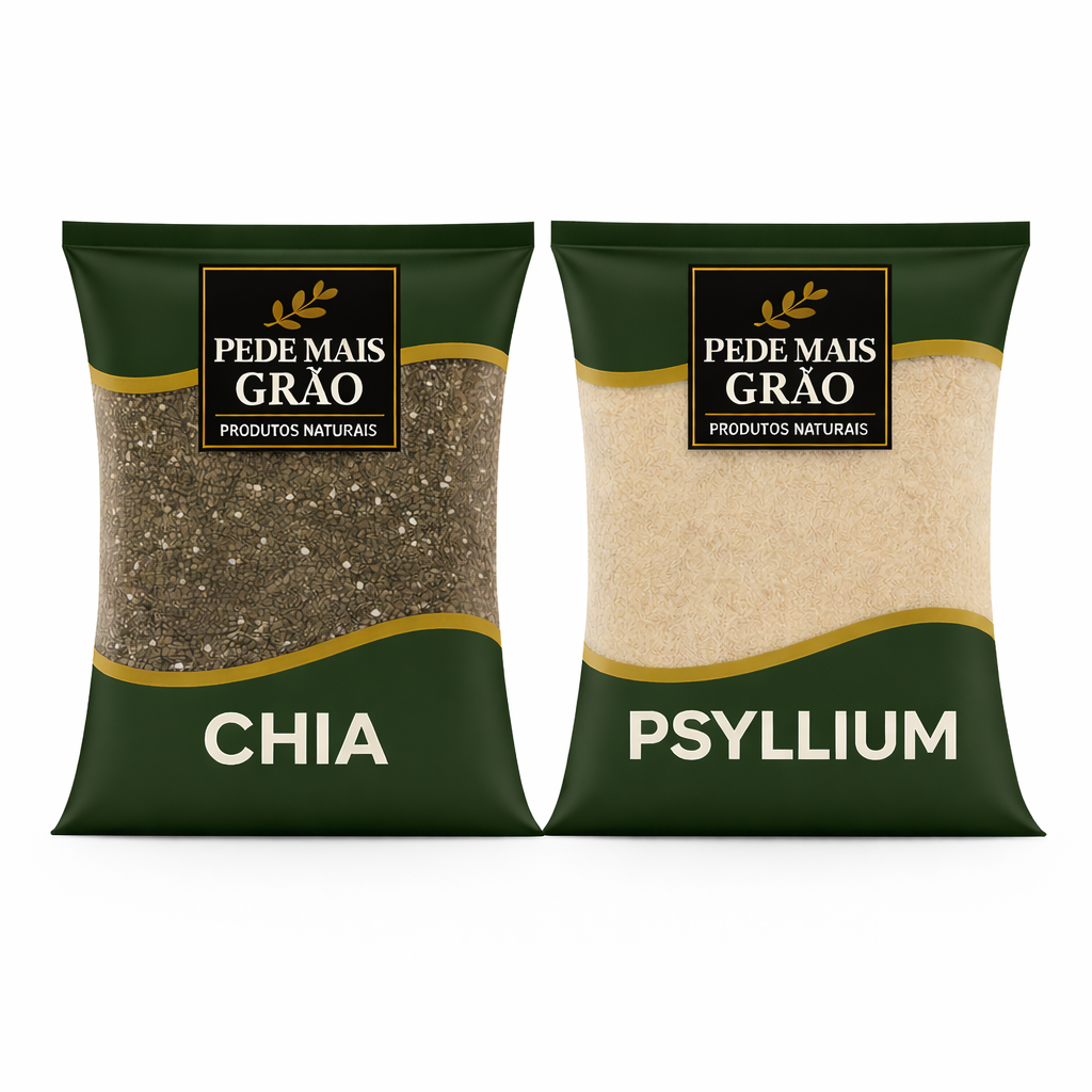 Kit Semente de Chia e Psyllium 500g