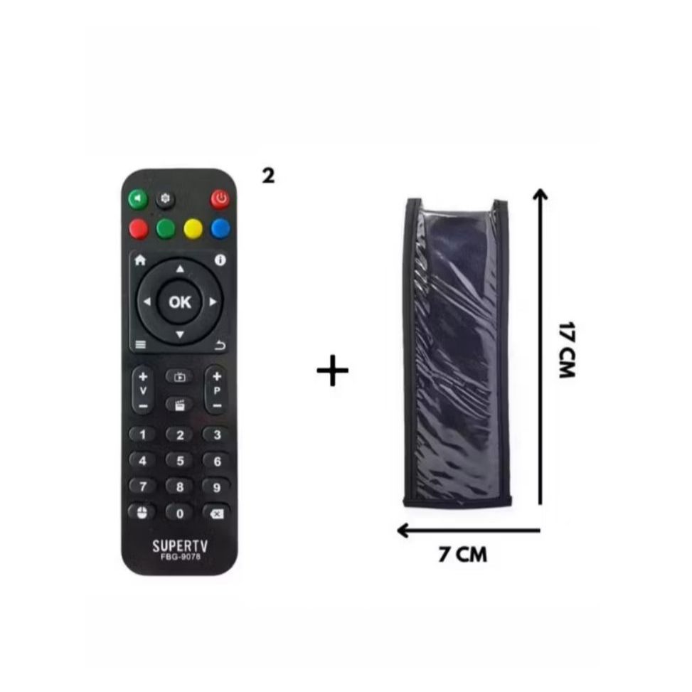 Kit Capa para Controle Remoto Universal 7x17cm Flexível Proteção + Controle remoto super TV