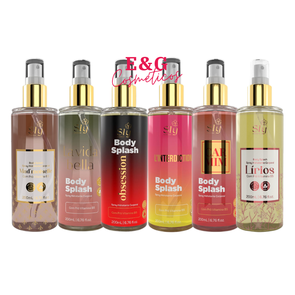 Body Splash Spray Desodorante Corporal Sly Pure Nature Cosméticos 200ml