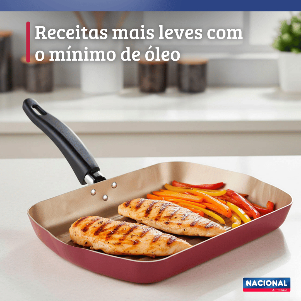 Frigideira Grill Antiaderente 30Cm Cereja Nacional · foto 2