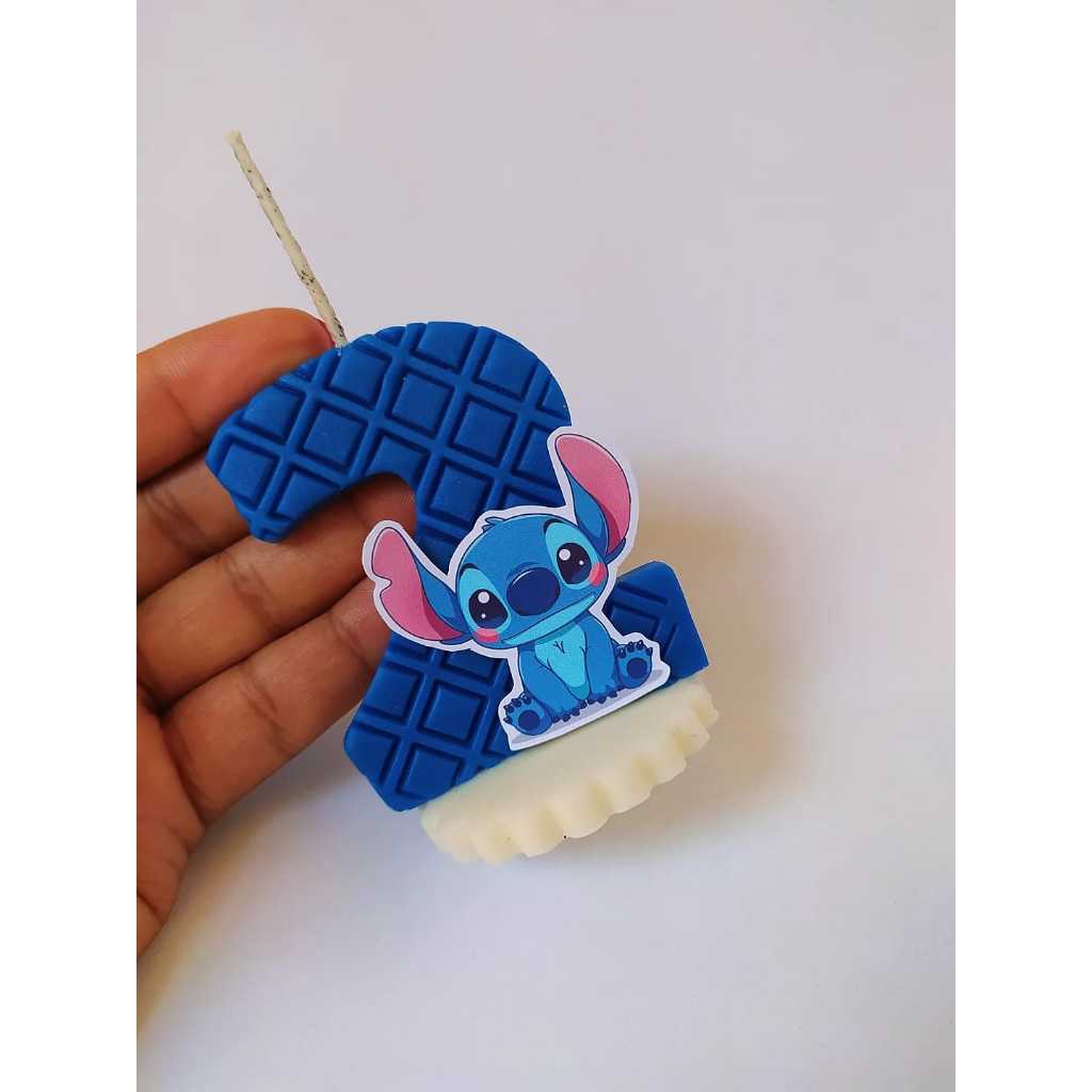 Vela Personalizada Stitch de biscuit