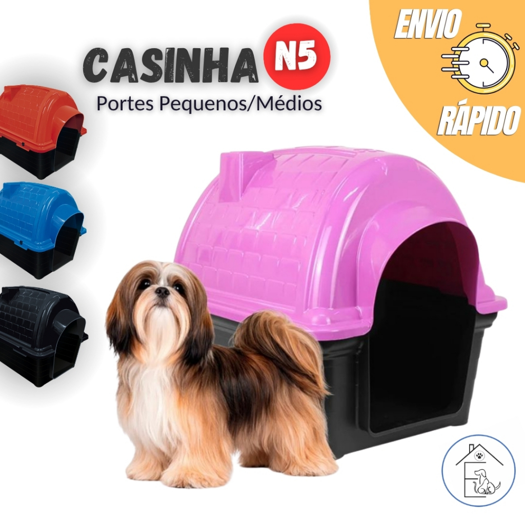 CASINHA CACHORRO N5 PORTE PEQUENO MÉDIO CASA IGLU COM PROTEÇÃO RAIOS UV DESMONTÁVEL LAVÁVEL