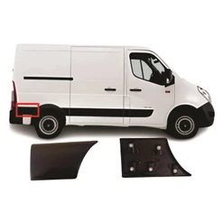 Moldura Acabamento Friso Lateral Traseiro Van Renault Master 2014 á 2026 Lado direito Após Roda Preto