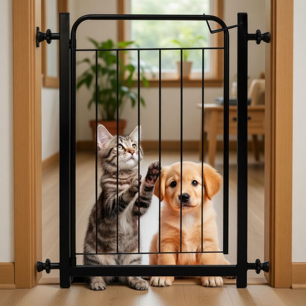 Portão Pet Grade Para Cães Crianças Proteção para Bebês Acompanha Extensor de 30cm