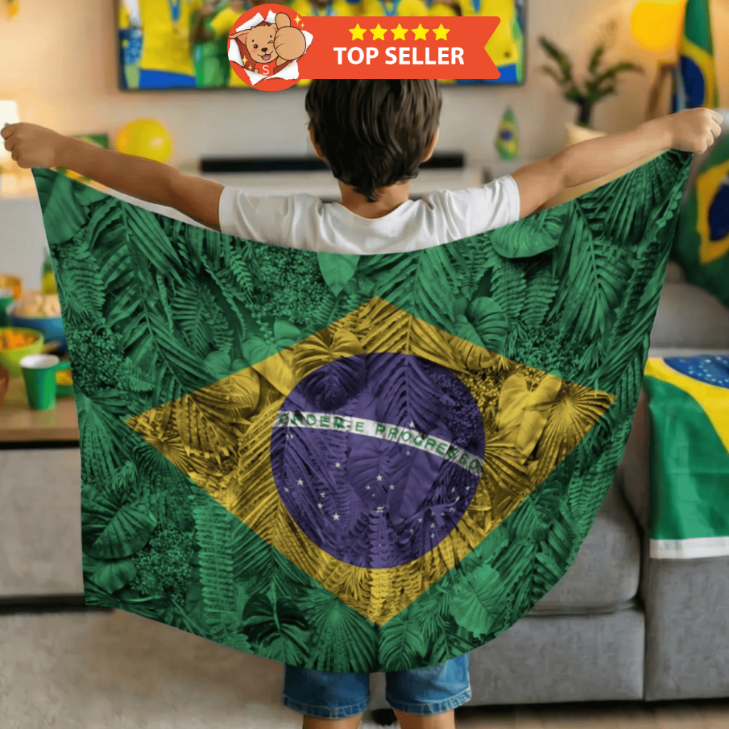 : Bandeira do Brasil 100x70 Premium Eleição com Espaço para Haste, Comemoração, Brasil, festas