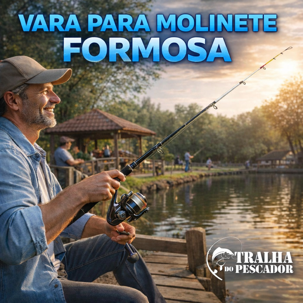Vara Para Molinete Formosa Fibra de Vidro Duas Partes Tralha do Pescador