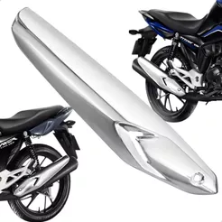Protetor de Escapamento Titan 160 Fan Start Cargo 2016 a 2024 Cromado Moto