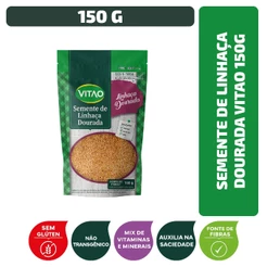 Semente de Linhaça Dourada Vitao 150 g - Sem Glúten