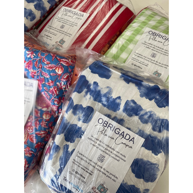 Retalhos de Tecido Plano, de algodão, Mistos, sintéticos e Variados – 1Kg de Estampas Sortidas (não e possivel escolher)