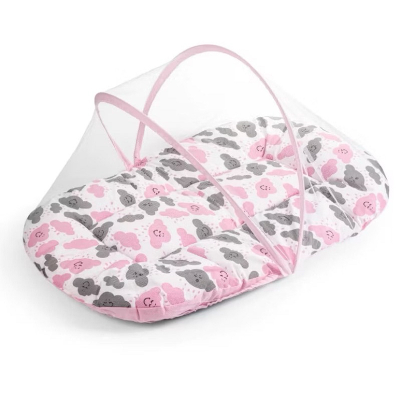 Berço de Bebê Portátil Com Mosquiteiro Menino e Menina Várias Estampas