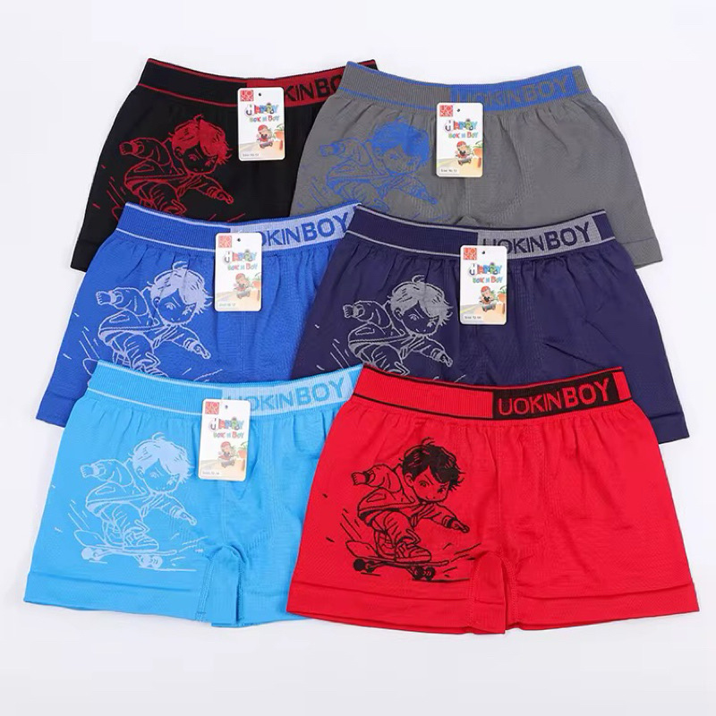 Kit 3, 6 e 9 Cuecas Boxer Infantil Microfibra Conforto Juvenil Cores Sortidas 0 a 16 Anos Estampada Lisa Coloridas