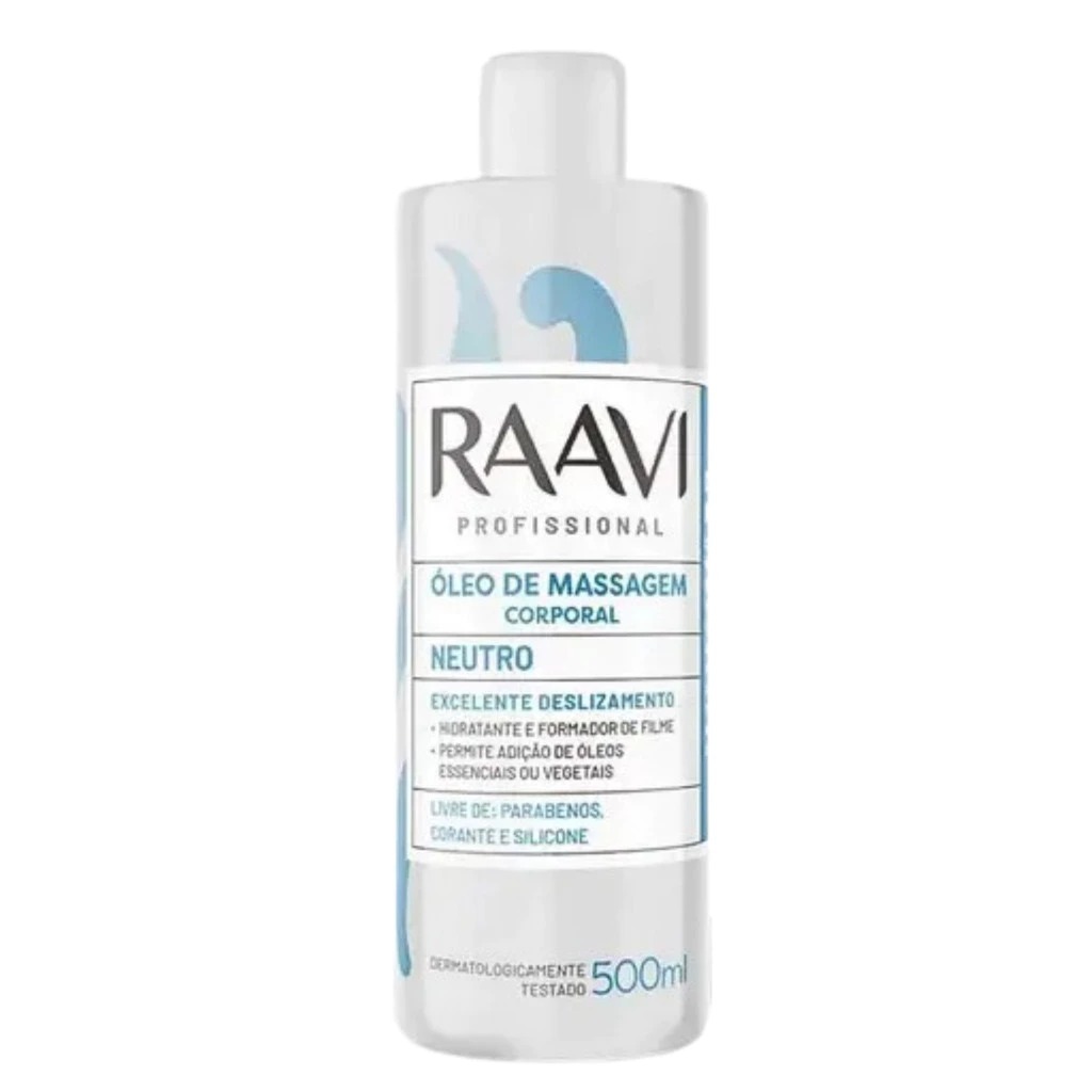 Raavi Fluido - Oleo Deslizante Neutro para Massagem 500ml
