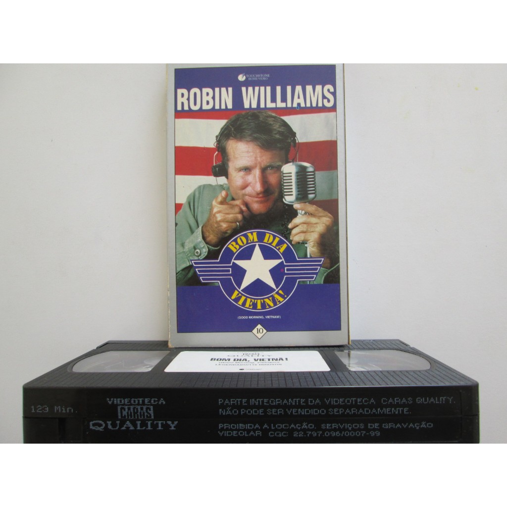 VHS / Fita VHS / BOM DIA VIETNÃ / Caras / Comédia / Legendado / No Estojo Original / Fita Original Preta / Raríssimo