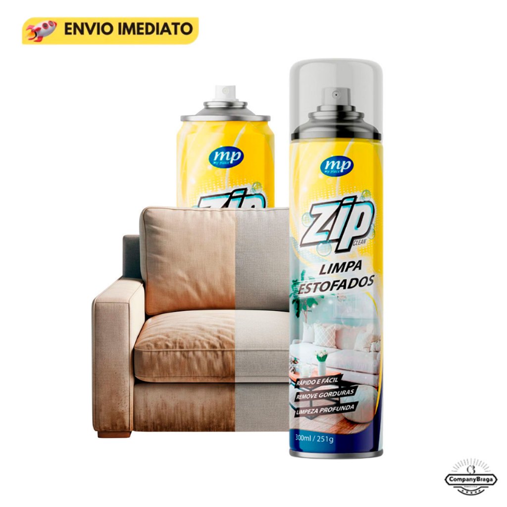 Espuma Spray Zip Clean 300ml Limpa a Seco Sofá, Estofado,Carro Limpeza Profunda em Oferta na Shopee