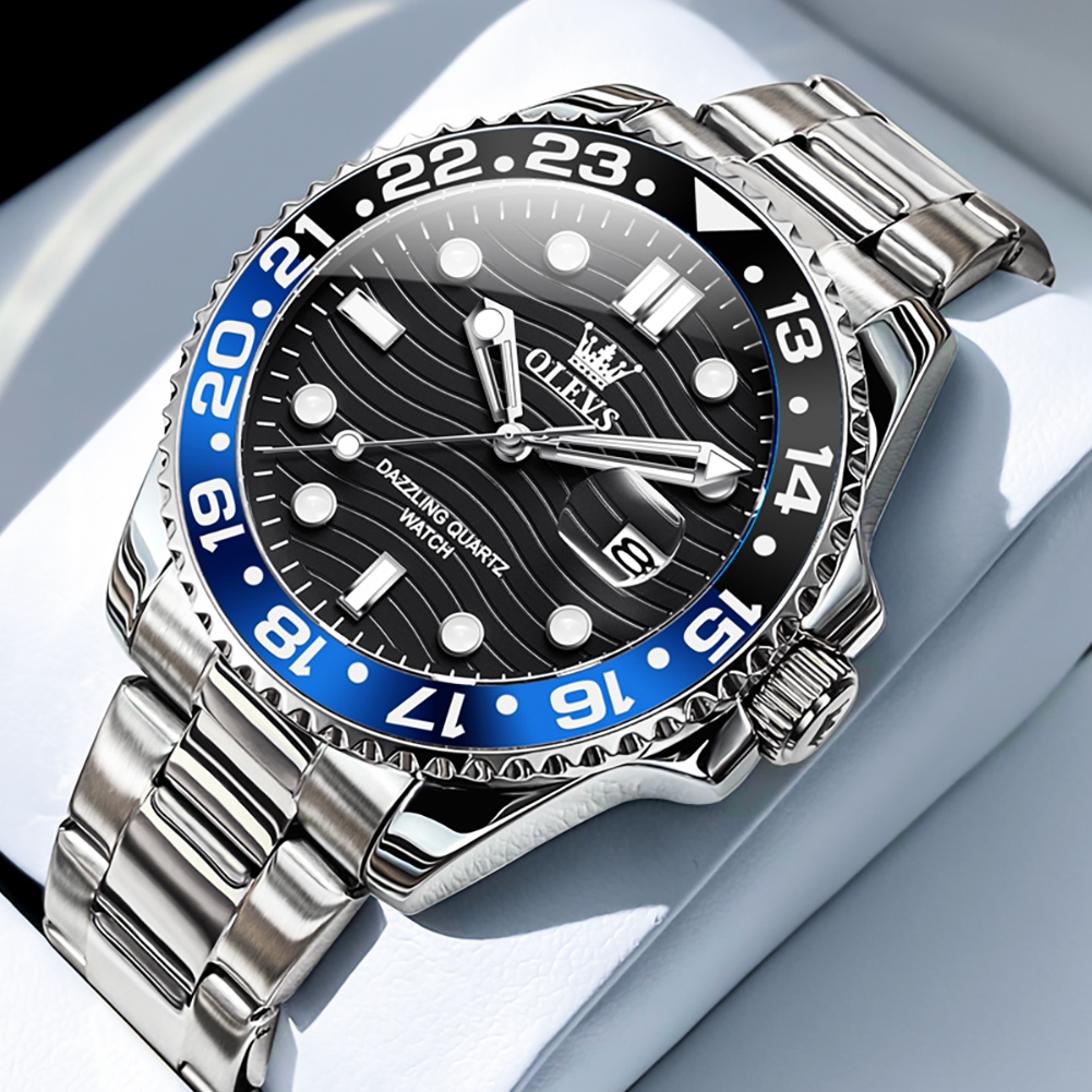 OLEVS Relógio Masculino de Aço Inoxidável À Prova D‘Água 3610 em Oferta na Shopee