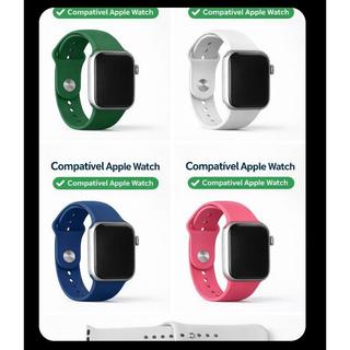 Pulseira Silicone Smartwatch 38/40/414 Compatível Aplle Watch Ajustável /Várias Cores