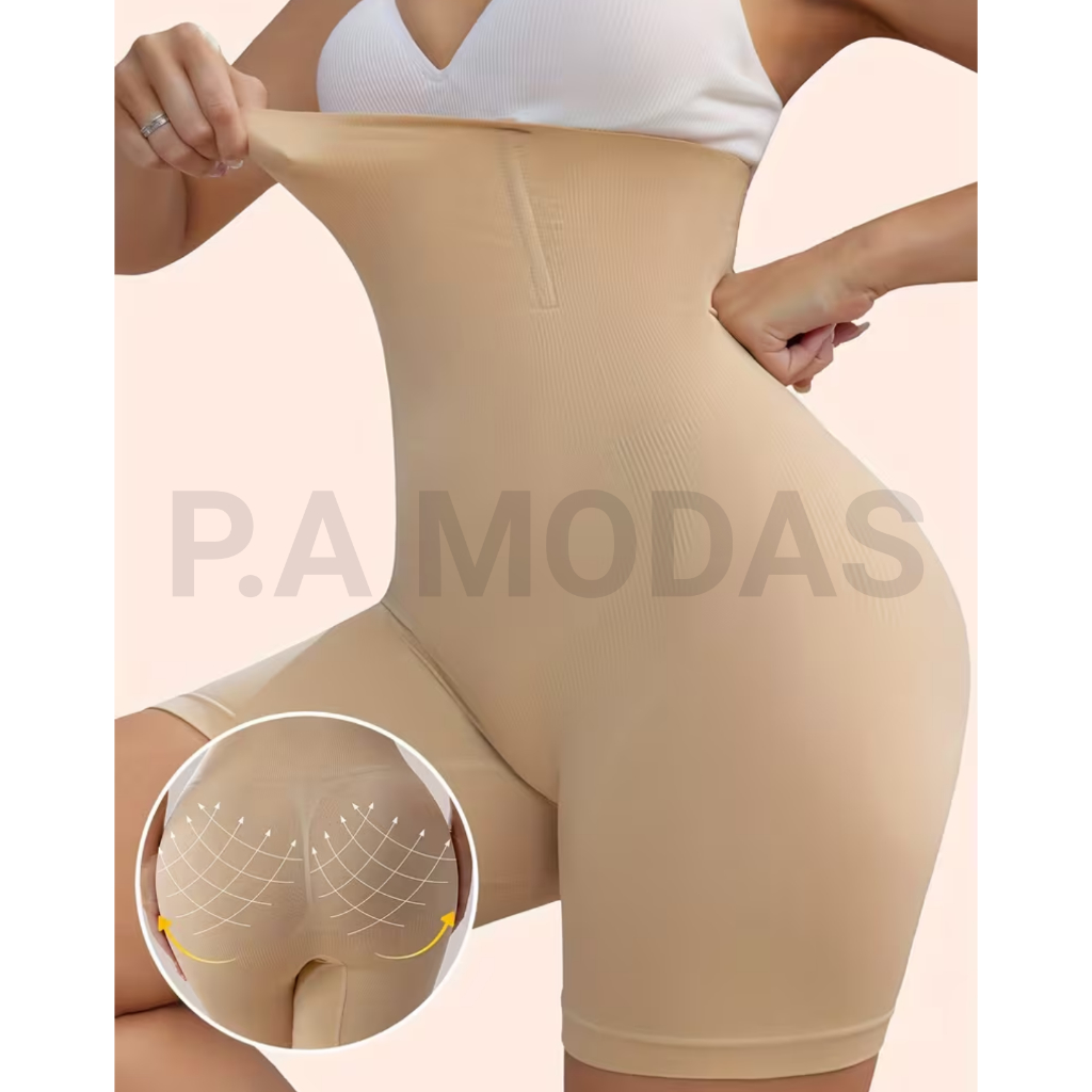 KIT 2 SHORT CINTA MODELADOR 4 Barbatanas Alta Compressão Não Enrola Zero Transparência Empina Bumbum