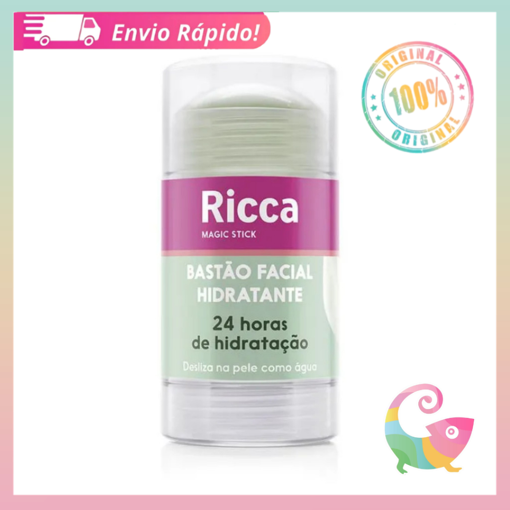 Bastão Facial Hidratante Ricca Magic Stick Hidrata, Suaviza E Ilumina A Pele