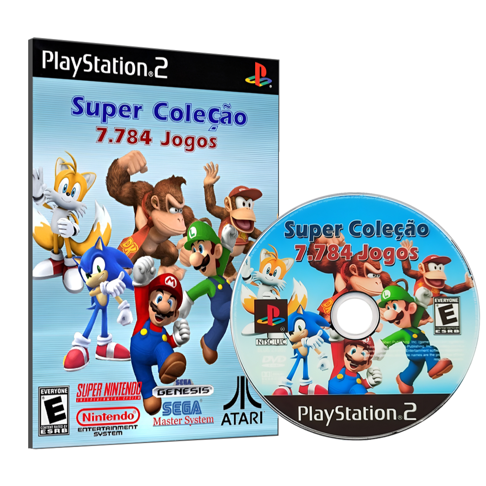 Jogo Super Coleção 7.784 Games - Playstation 2
