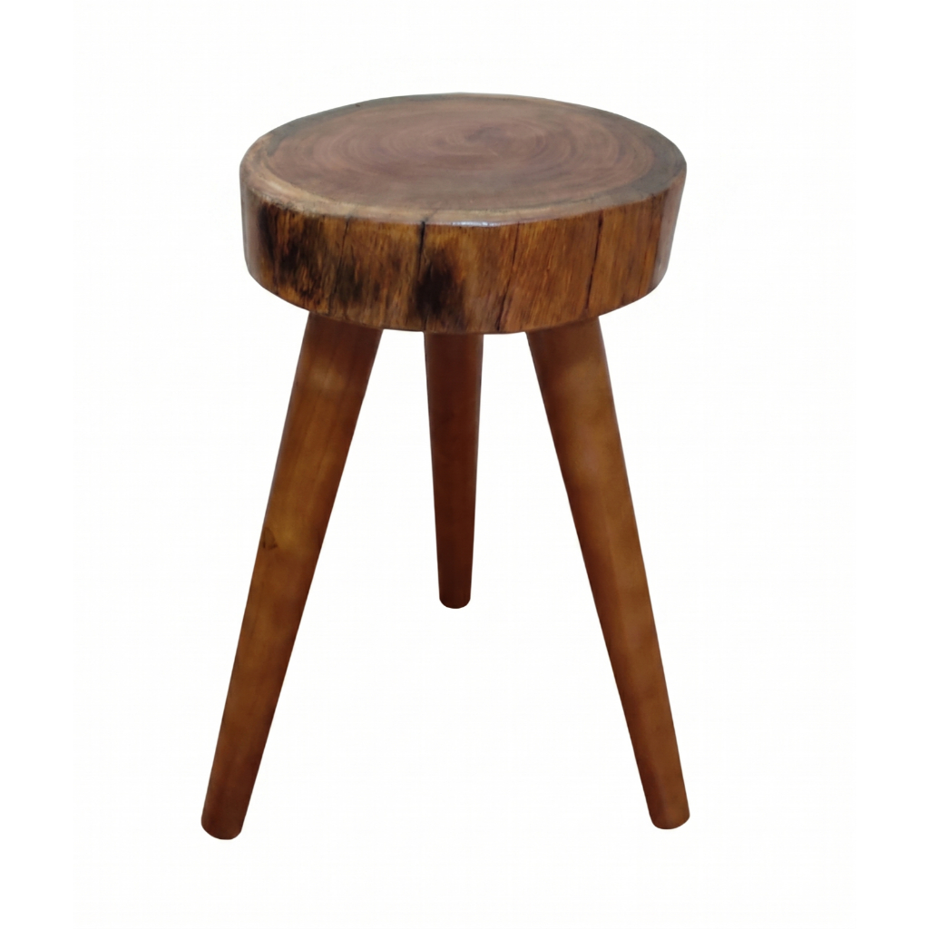 Mesa 25cm Rustica Mesinha Lateral Canto Centro Pe Palito Madeira Rustico Bolacha Banco Banquinho
