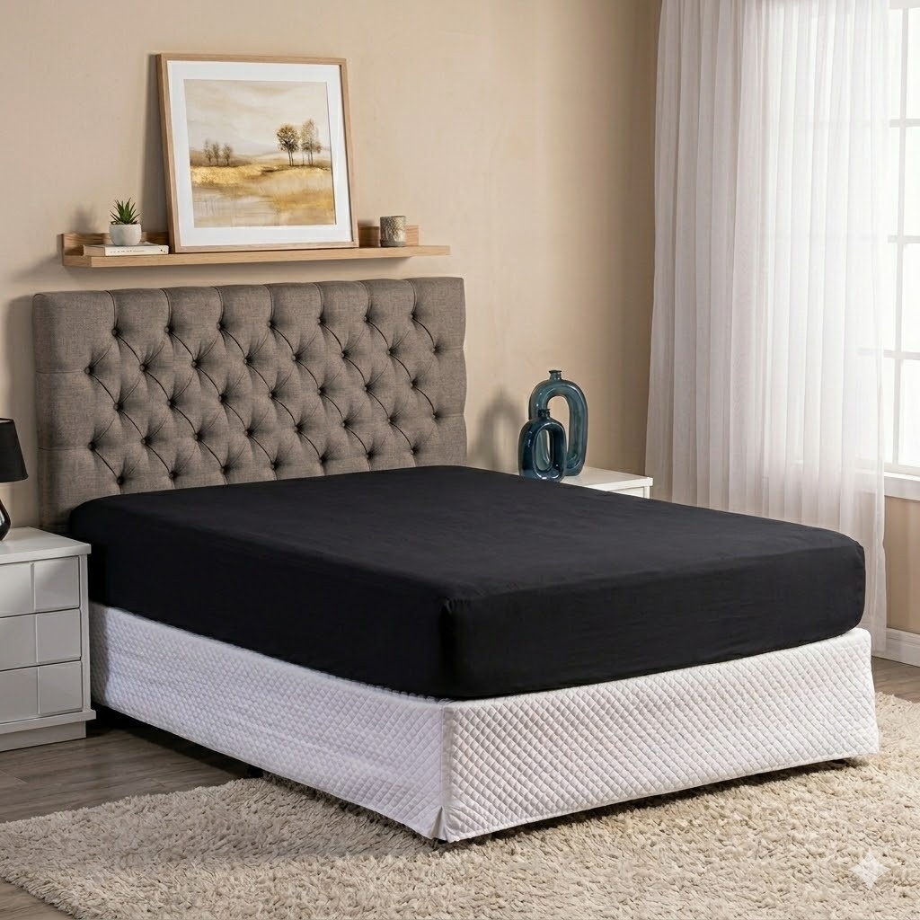 Roupa de Cama Lençol Casal Queen Avulso 01 Peça 400 Fios Micropercal Box Com Elástico Resistente Toque Macio
