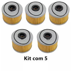 Kit 5 Filtro De Óleo Honda Cbx 250 Twister Cb300 Xr 250 Xre 300 CB 250f (C/Anel Oring)