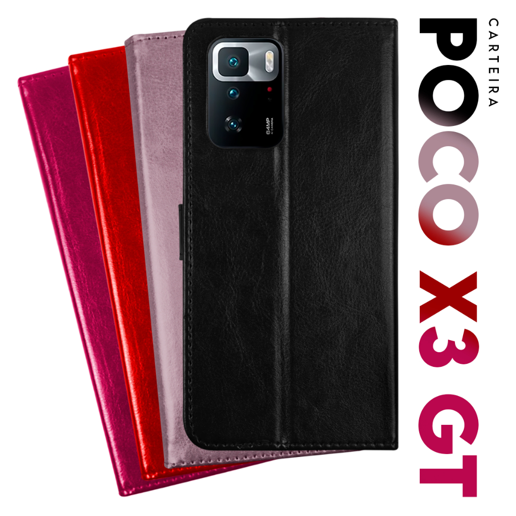 Capinha Capa Carteira De Luxo compatível Xiaomi Poco X3 GT tela 6.6 pol. - Cell In Power25