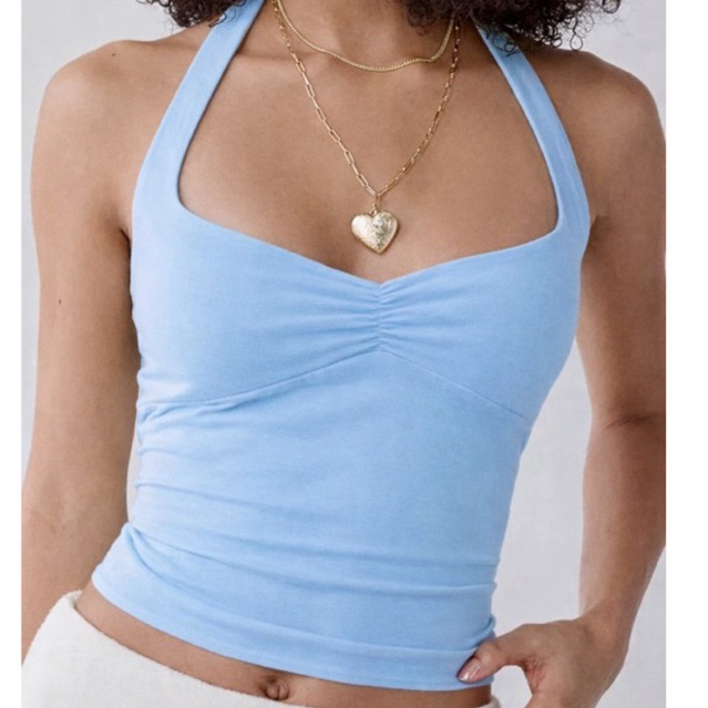 Top Halter Frente Única Drapeado | Suplex Premium Forro Duplo