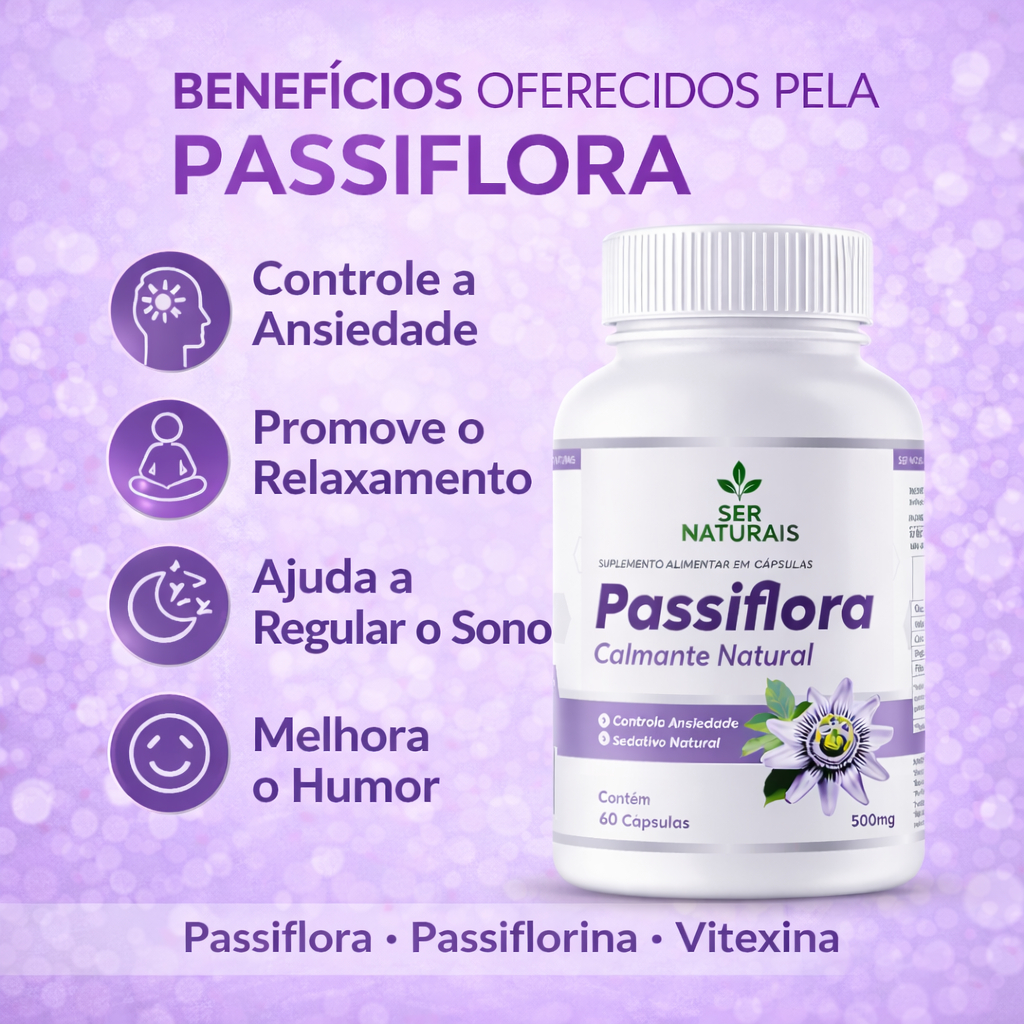 SUPLEMENTO FLOR DO MARACUJÁ 60 CÁPSULAS PREMIUM