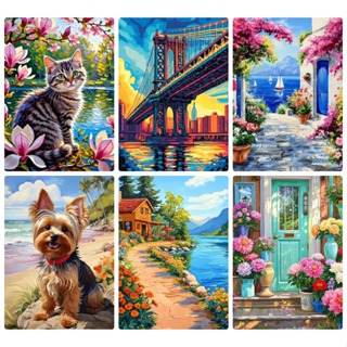 Kit Pintura de Diamante 5d Paisagem Variados Diamond Paiting 30x40cm em Oferta na Shopee