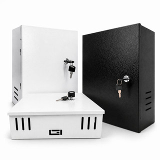 Caixa Metalica Vertical Organizadora Para DVR CFTV Intelbras/Hikvision