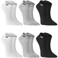 Kit 6 Pares Meia Cano Curto Algodão Winston Sports Unissex Academia Esportiva Caminhada