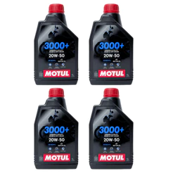 Kit Troca Óleo de 4 Litros Motul 20w50 3000 MOTUL 4T Mineral Original