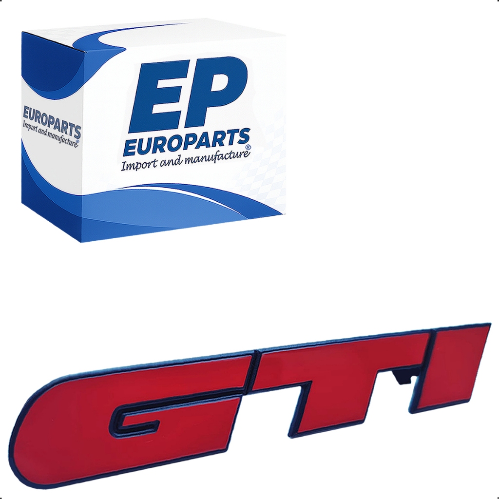 Emblema GTI Premium vermelho da grade frontal dois filetes do Golf MK3 GTI mexicano