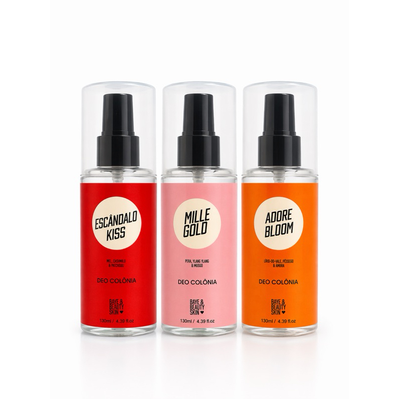 KIT 3 PERFUMES 130ML ALTA FIXAÇÃO 8H FEMININO DOCE MARCANTE LUXO IMPORTADO FRAGRÂNCIAS EXCLUSIVAS