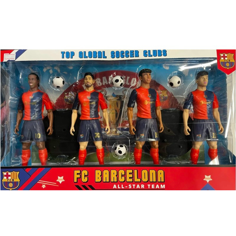 Jogadores do Barcelona - conjunto colecionável de 4 jogadores do Barcelona