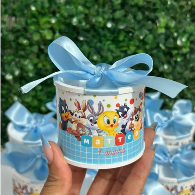 Tubolatas 5x6 Baby Looney Tunes / Lembrancinha / Festa Infantil / Tubolata Personalizada / Maternidade / Nascimento