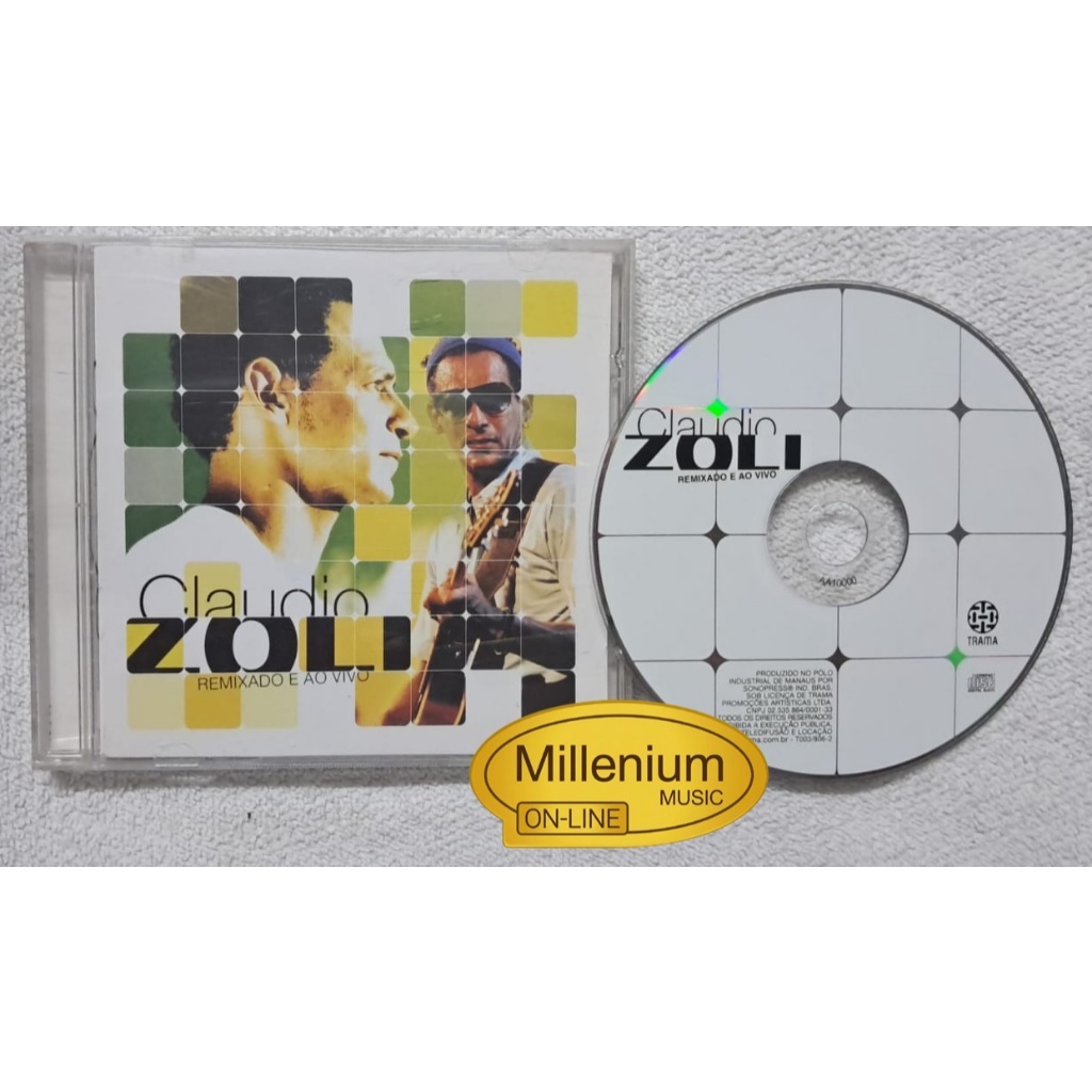 CD Claudio Zoli  Remixado E Ao Vivo 2003 Original Gravadora Colecionador Ótimo Estado