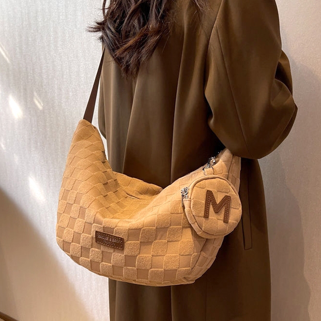 Bolsa Feminina de Lona Branca Grande Moda Coreana Ombro e Transversal Casual Espaçosa Versátil 2026