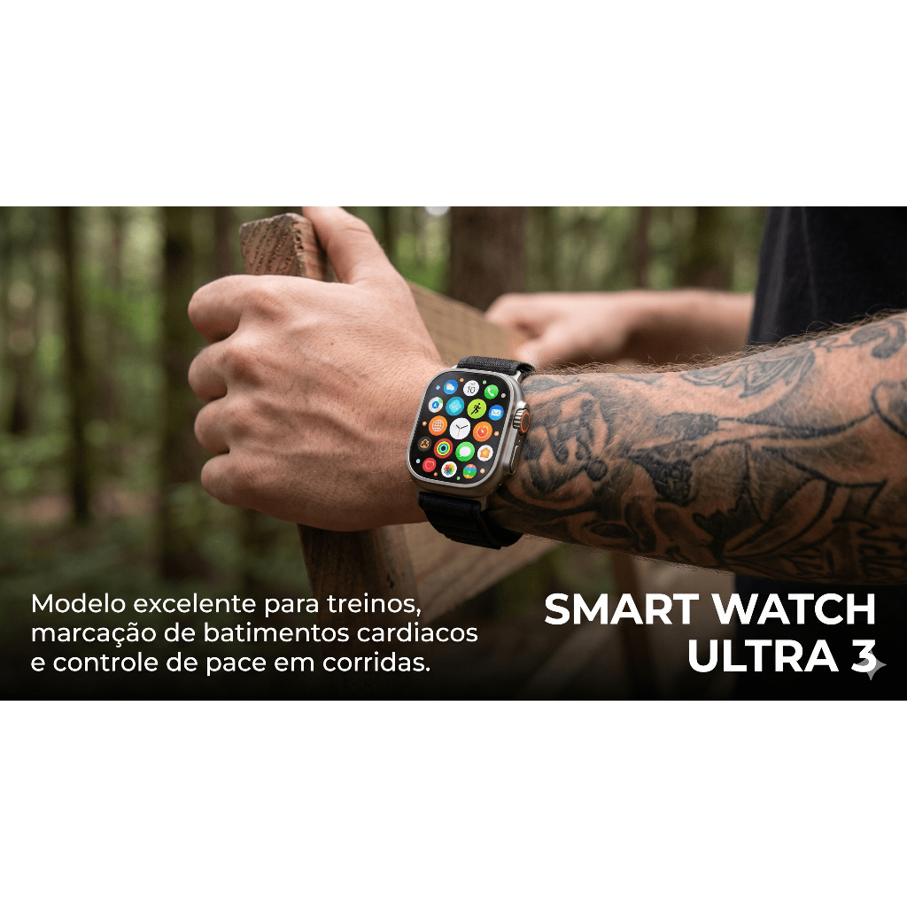 Smartwatch ultra 3 / relogio smart watch ultra / smart watch ultra 3 AI Relogio digital - Poucas unidades