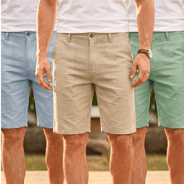 Bermuda Masculina de Sarja Brim Colorida Ideal para Passeios, Praia e Fim de Semana - SJ 01 — imagem 1