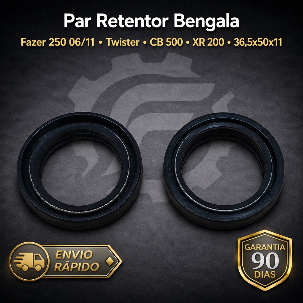Par Retentor Bengala Fazer 250 06/11 Twister CB 500 XR 200 36,5x50x11