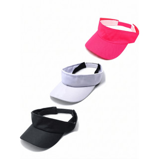 Kit 3 Viseiras Dry Fit com Proteção UV Corrida Praia Ajustável Boné Sol Caminhada Esporte Masculino e Feminino