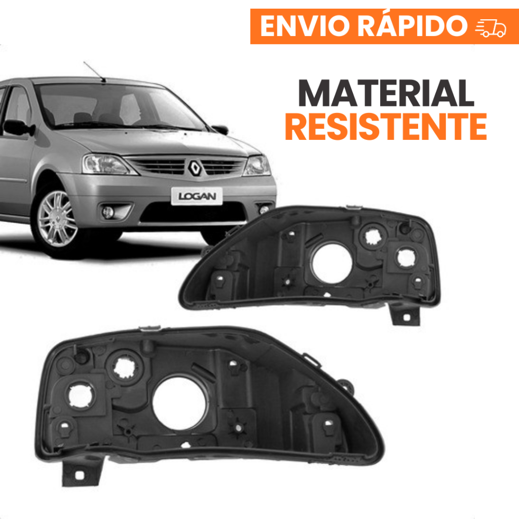 Carcaça Farol Renault Logan 2007 2008 2009 2010