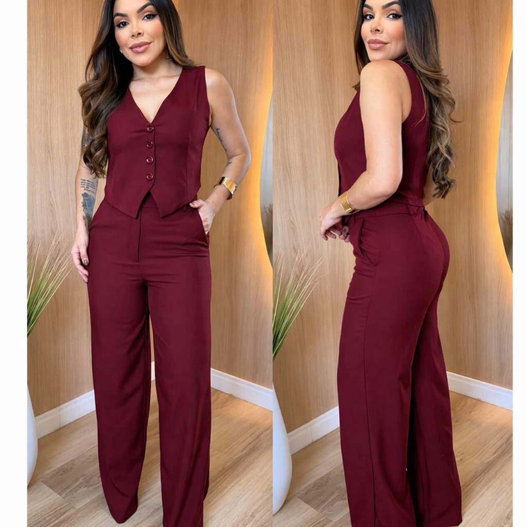 🔥NOVA TENDENCIA DE NOSSO CONJUNTO FEMENINO EM TECIDO ALFAIATRIA PREMIUM  E ELEGANTE EN COLETE E …