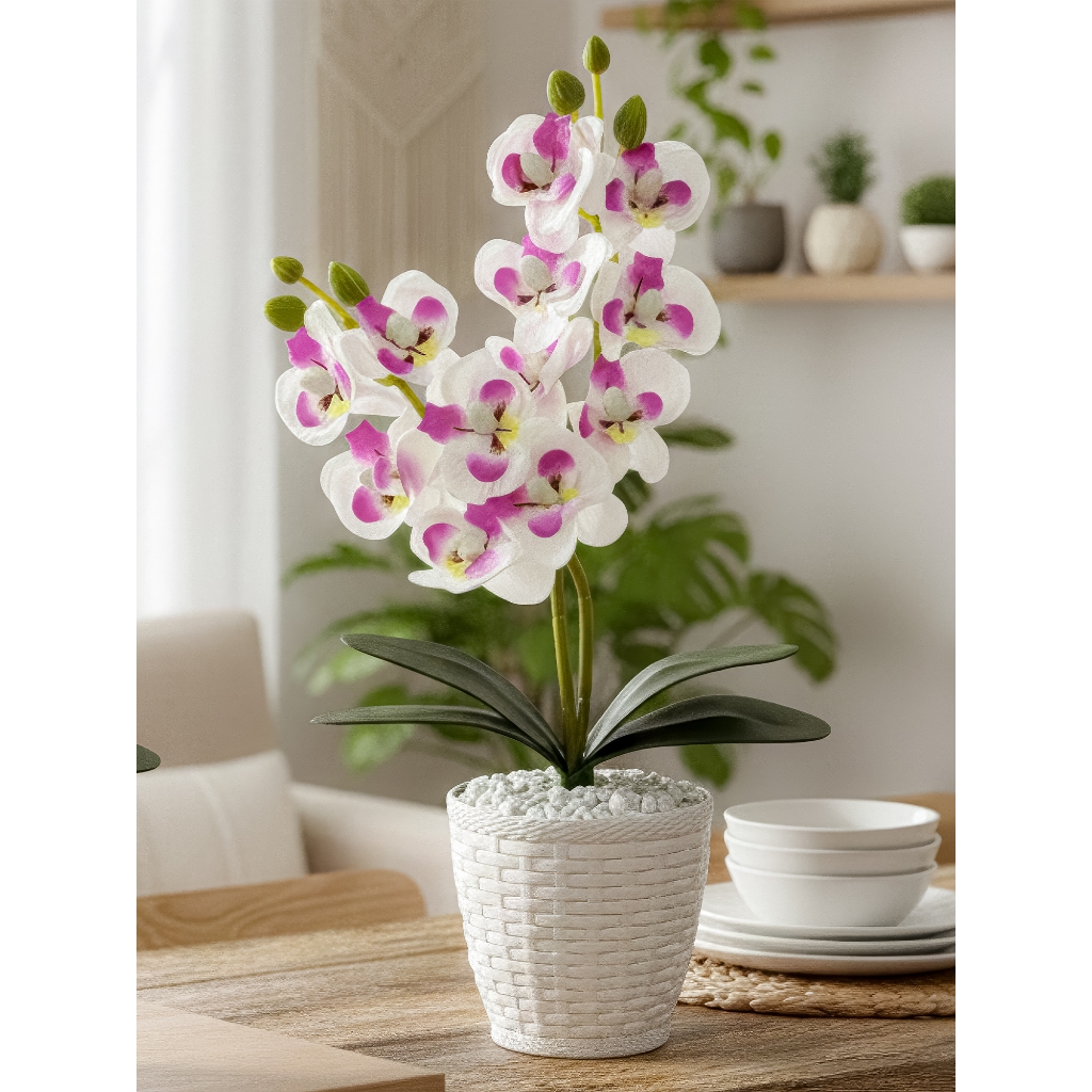 Kit 10 Vaso Flores Artificiais Arranjo Orquideas Decorativas Orquídea enfeite de sala  lembracinha centro de mesa
