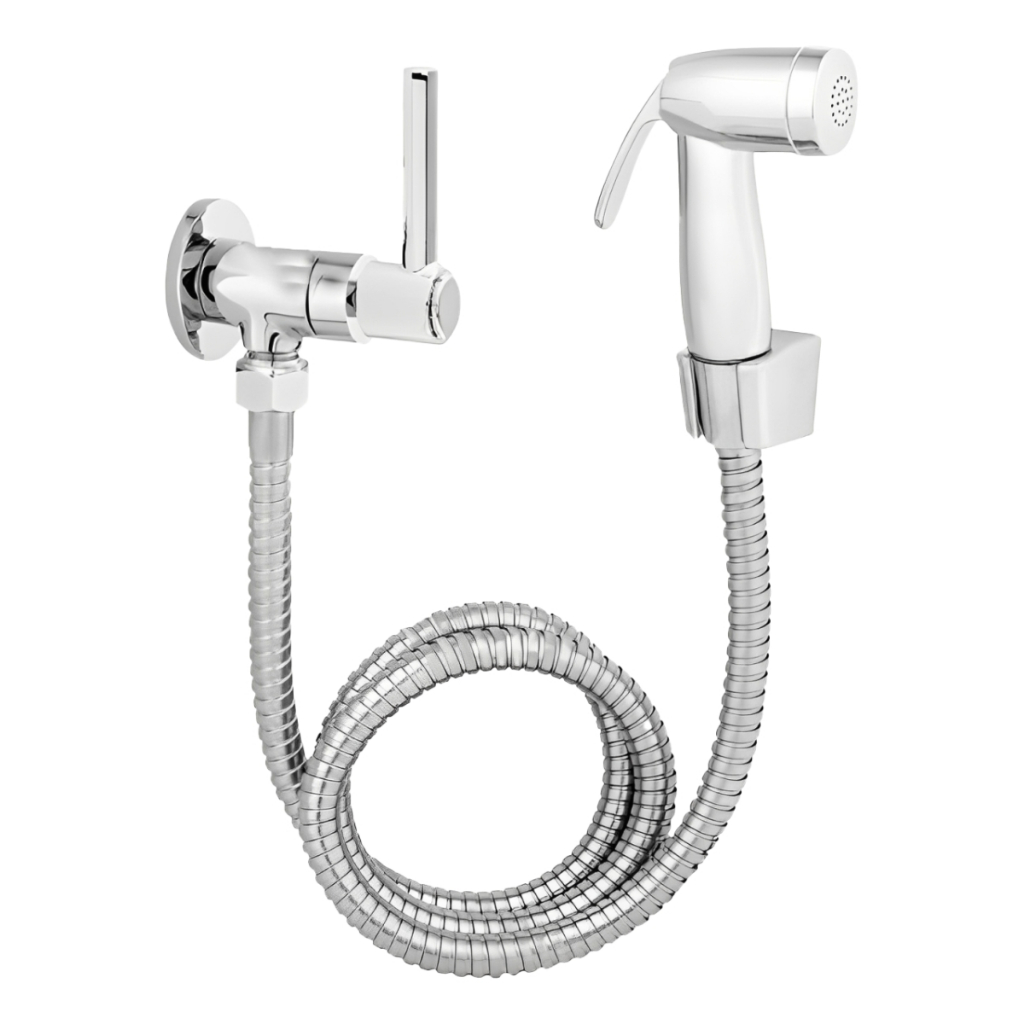 Ducha Higiênica Banheiro Completa com Suporte Alta Qualidade Mangueira 1,2 M Cromada com Gatilho