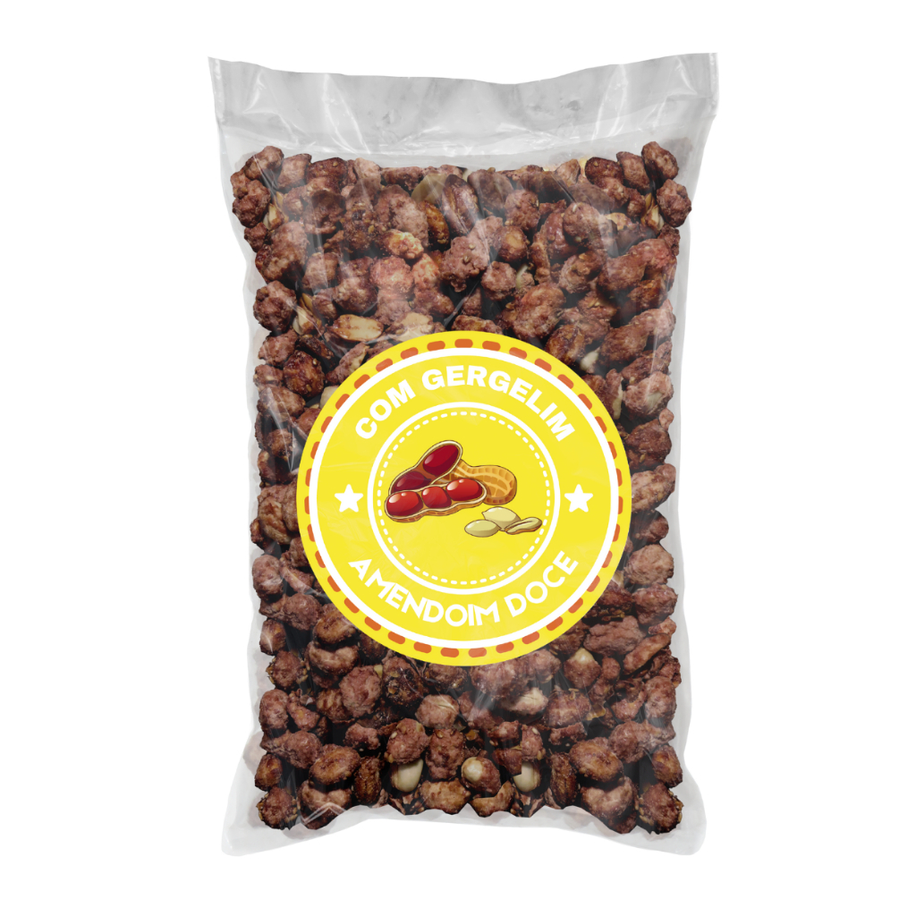 Amendoim Doce Caramelizado Com Gergelim Pralinê