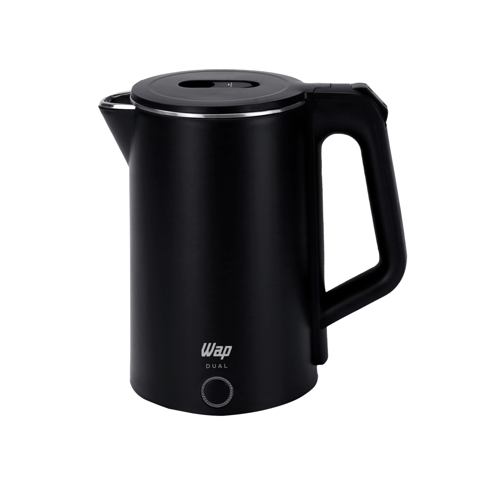 WAP Chaleira Elétrica 1,8 L WAP PROSDÓCIMO DUAL WCED1 Duplo Revestimento Preto Desligamento Automático, Proteção Safe-Dr