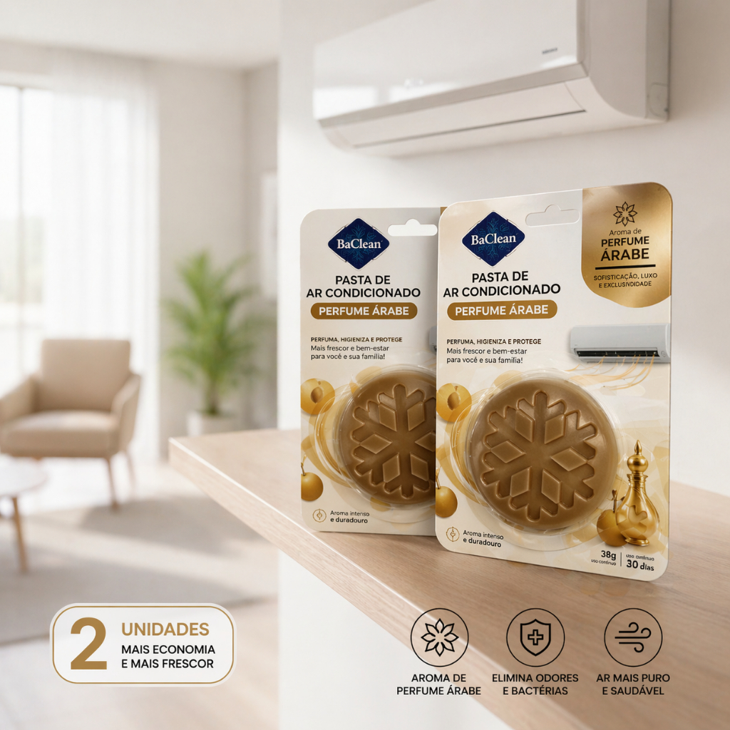 Kit 2 Pastilha Aromatizante Bactericida Ar Condicionado Ba Clean